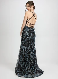 Glitter Floral Dress