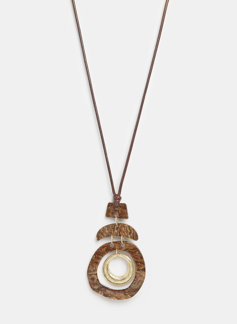 Open Ring Pendant Necklace