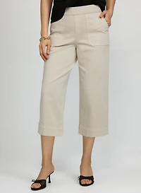 Straight-Leg Denim Capris