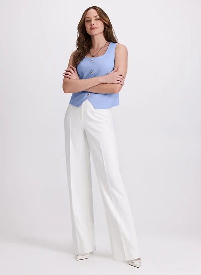 Button-Down Vest & Olivia Wide-Leg Pants