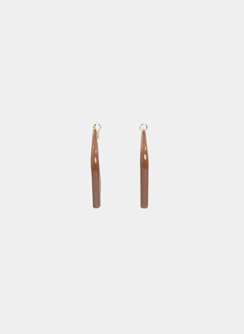 Square Resin Hoop Earrings