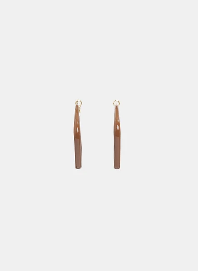 Square Resin Hoop Earrings