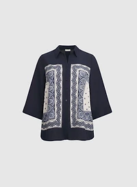 Paisley Button-Down Blouse