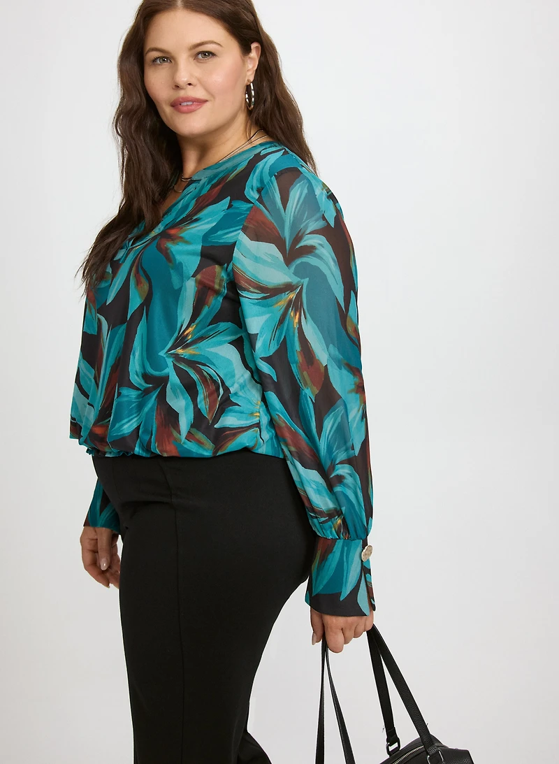 Floral Mesh Top