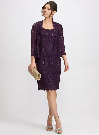 Lace Jacket & Dress Set