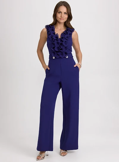 Organza Ruffle Detail Jumpsuit