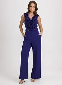 Organza Ruffle Detail Jumpsuit
