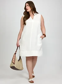 Robe en mélange de lin