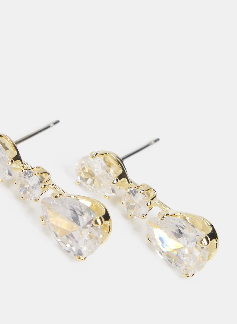 Cubic Zirconia Teardrop Earrings