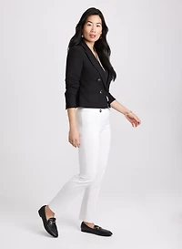 Cropped Double-Breasted Blazer & Sofia Slim-Leg Pants