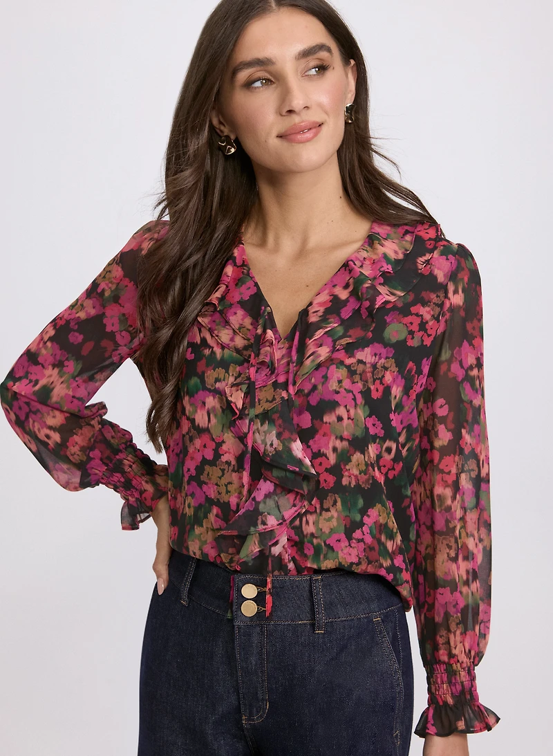 Floral Chiffon Blouse