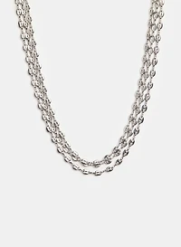 Flat Oval Chain Link Necklace