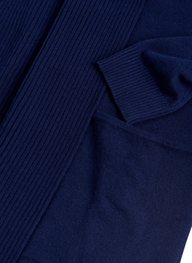 Open Cardigan With Pockets