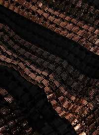 Haut crocheté à rayures métalliques