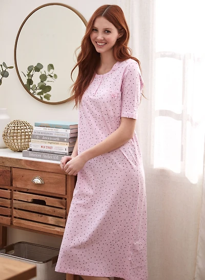 Dot Print Nightgown
