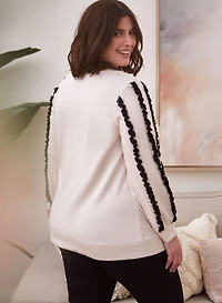 Ruffle Sleeve Sweatshirt