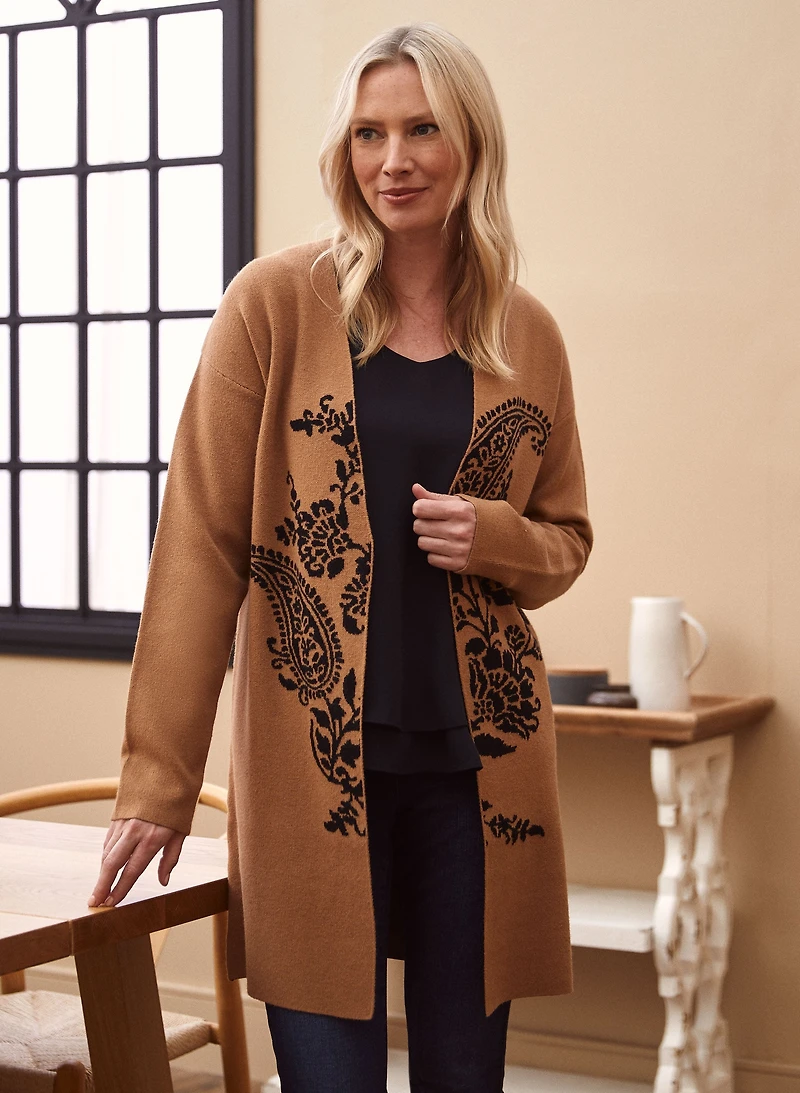 Paisley Motif Cardigan