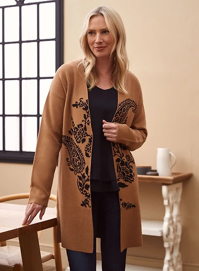 Paisley Motif Cardigan