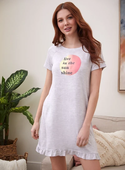 Slogan Print Sleepshirt