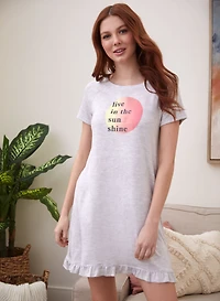 Slogan Print Sleepshirt