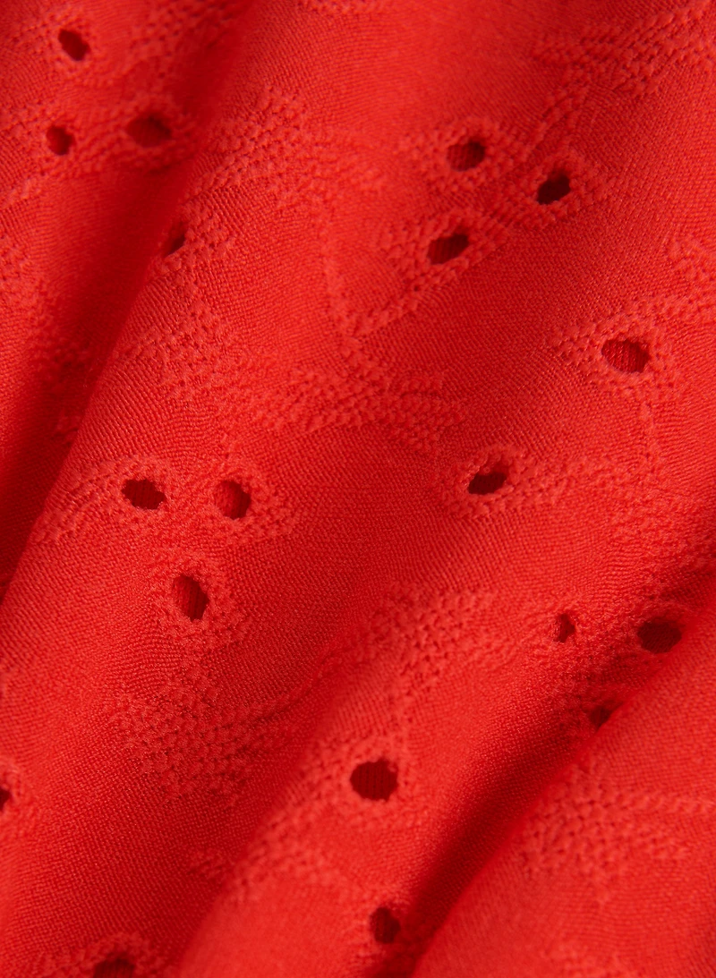 Fit & Flare Eyelet Dress