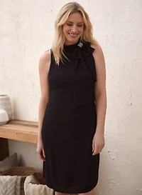 Robe col licou avec noeud à cristaux
