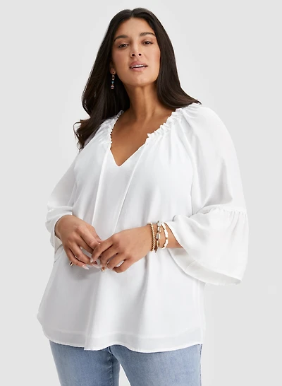 Joseph Ribkoff - V-Neck Blouse