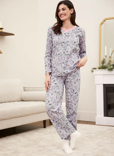 Floral Print Cotton Pyjama Set