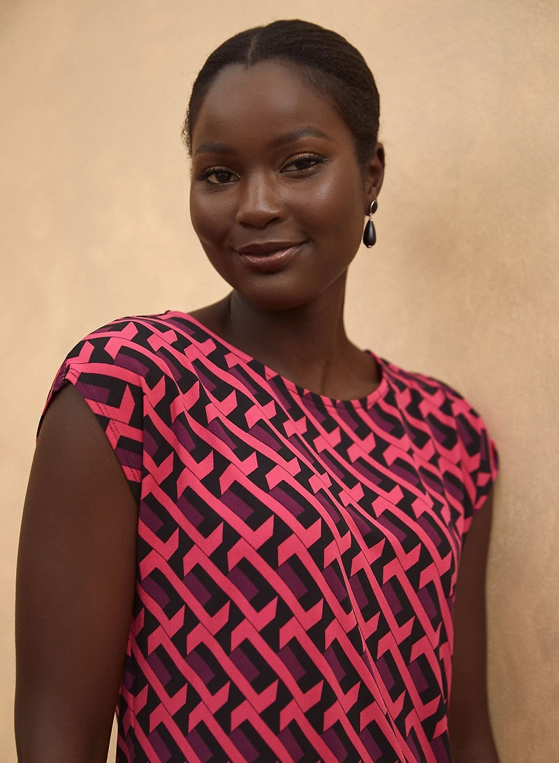Geometric Print Top