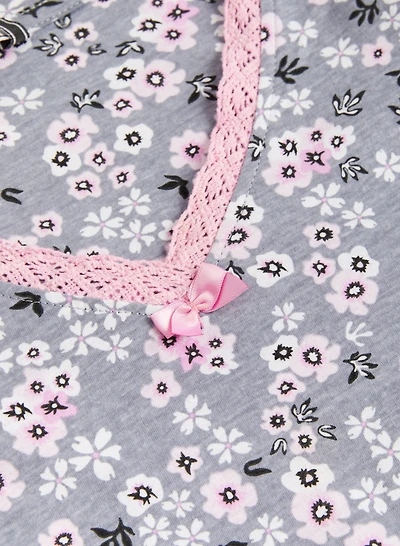 Floral Print Cotton Nightgown