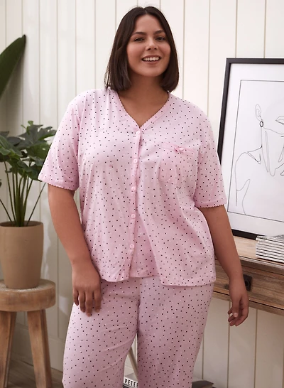 Dot Print Pyjama Set