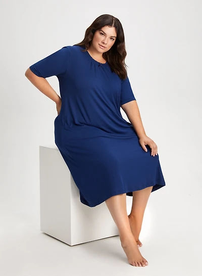 Pleat & Bow Detail Nightgown