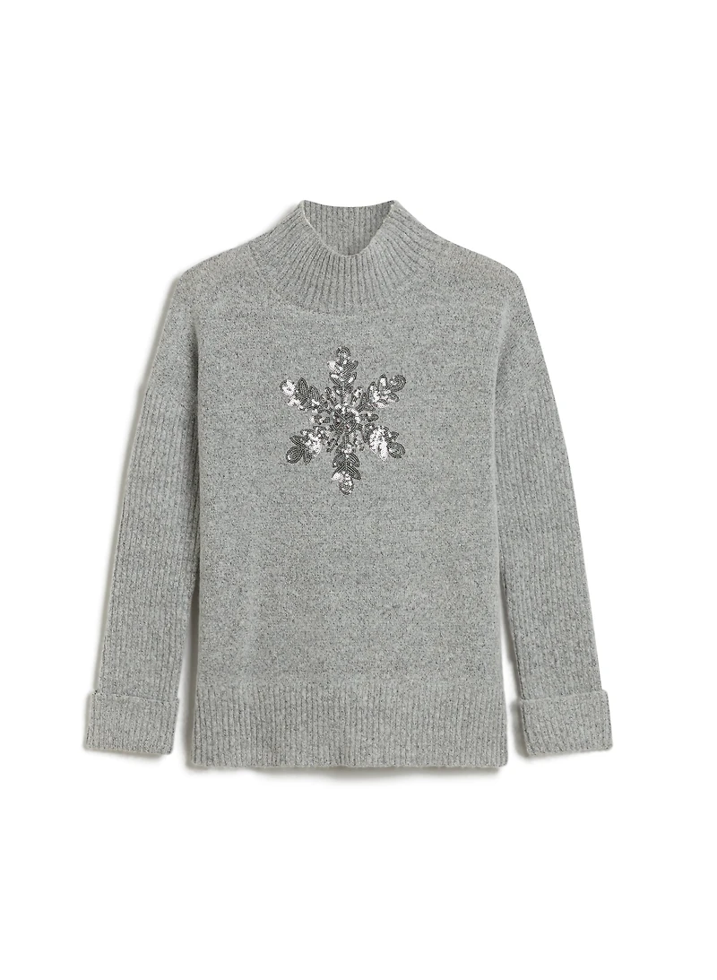 Snowflake Appliqué Sweater