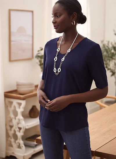 T-shirt en coton et modal