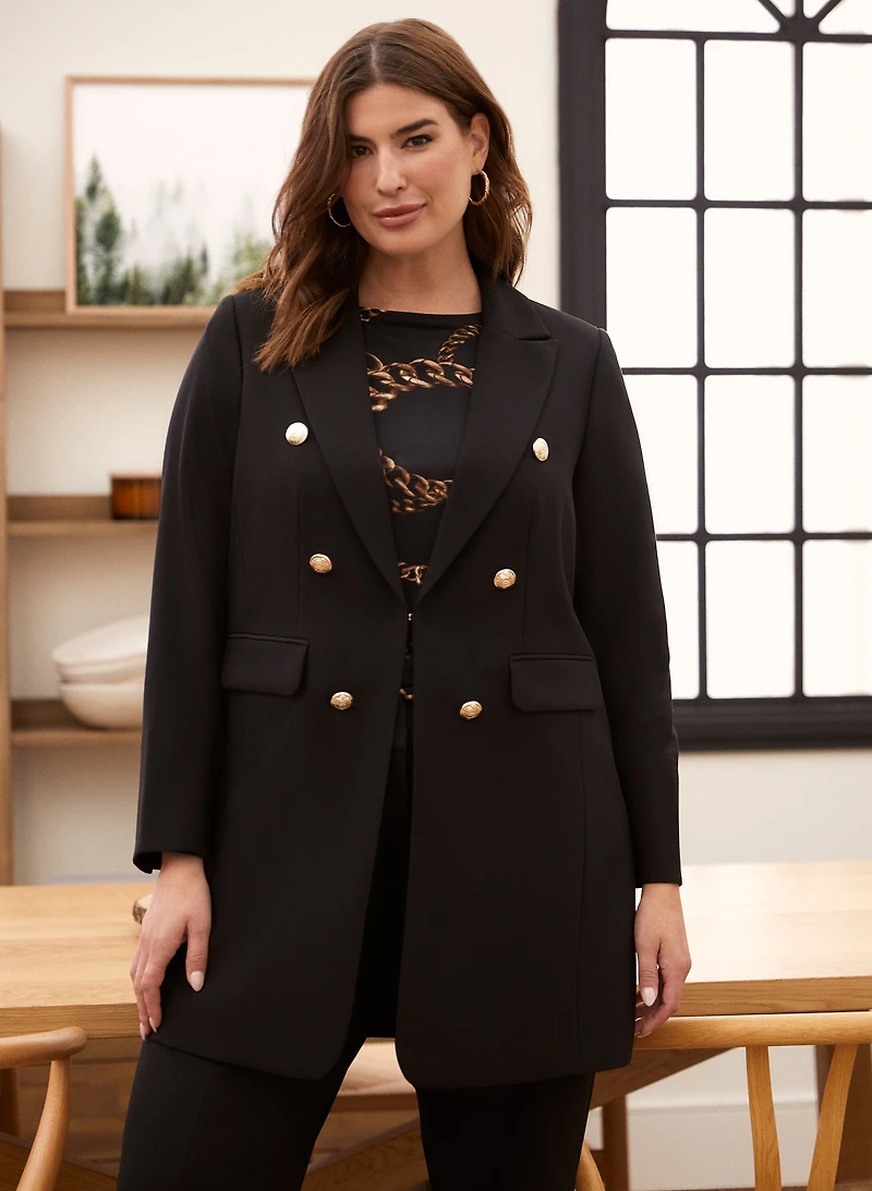 Long Crested Button Blazer