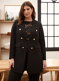 Long Crested Button Blazer