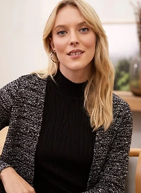 Veste ouverte en tweed