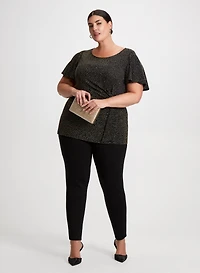 Glitter Top & Bow Detail Pants