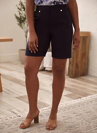 Bermuda en tencel à détail de clous