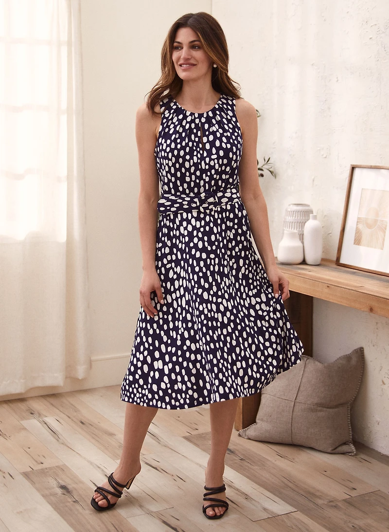 Robe en jersey à motif moucheté 
