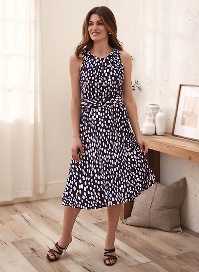 Robe en jersey à motif moucheté 