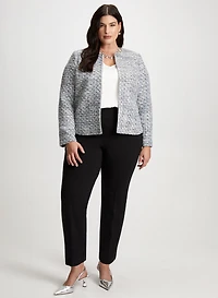 Bouclé Jacket & Straight Leg Pants