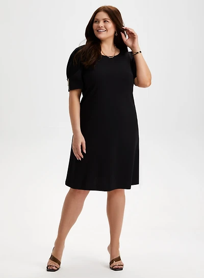 Joseph Ribkoff - Zip Detail A-Line Dress