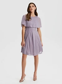 Robe pailletée à cape