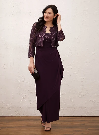Ensemble cardigan et robe à motif cachemire scintillant