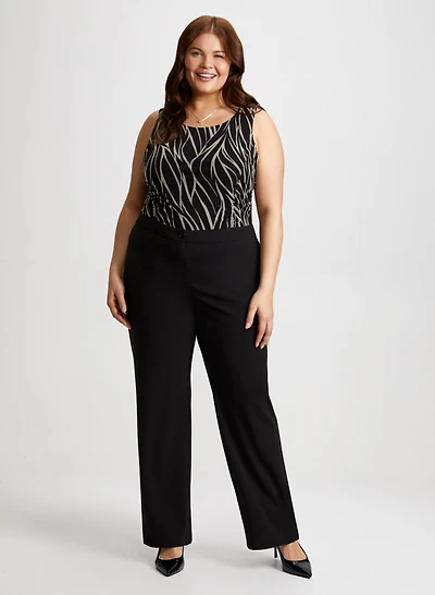Modern Fit Pants & Zebra Print Top