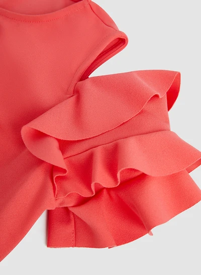 Short Ruffle Detail Dress