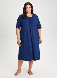 Pleat & Bow Detail Nightgown