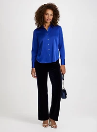 Satin Blouse & Olivia Velour Pants