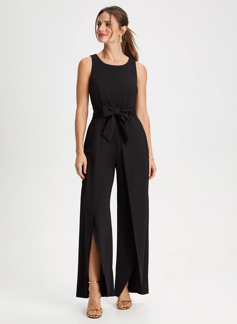 Combinaison à jambe large et fendue